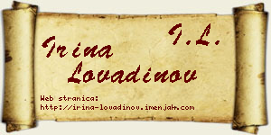 Irina Lovadinov vizit kartica